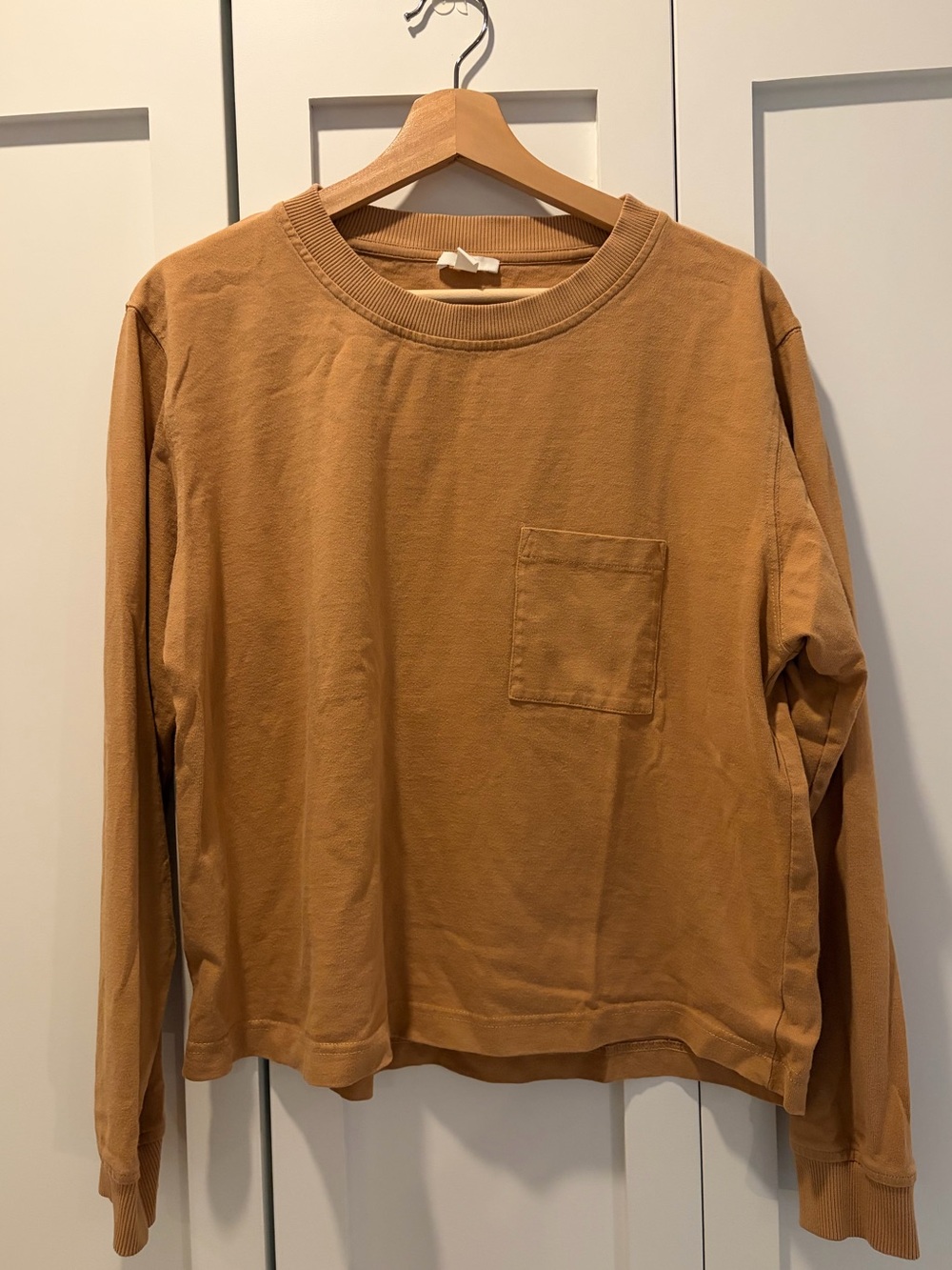 COS  Long-Sleeve Pocket Shirt in Camel